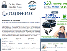Tablet Screenshot of carkeymakerhouston.com